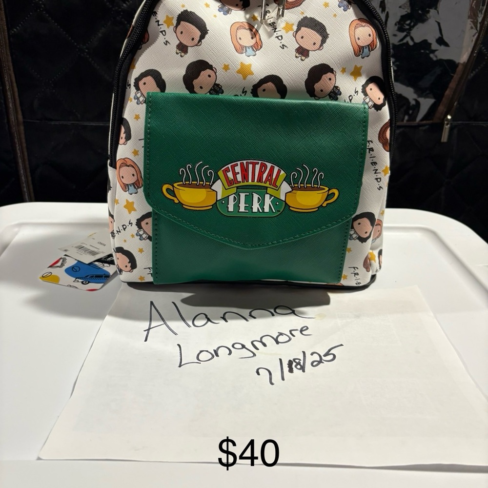 Bioworld Central Perk Friends Backpack - Green and White